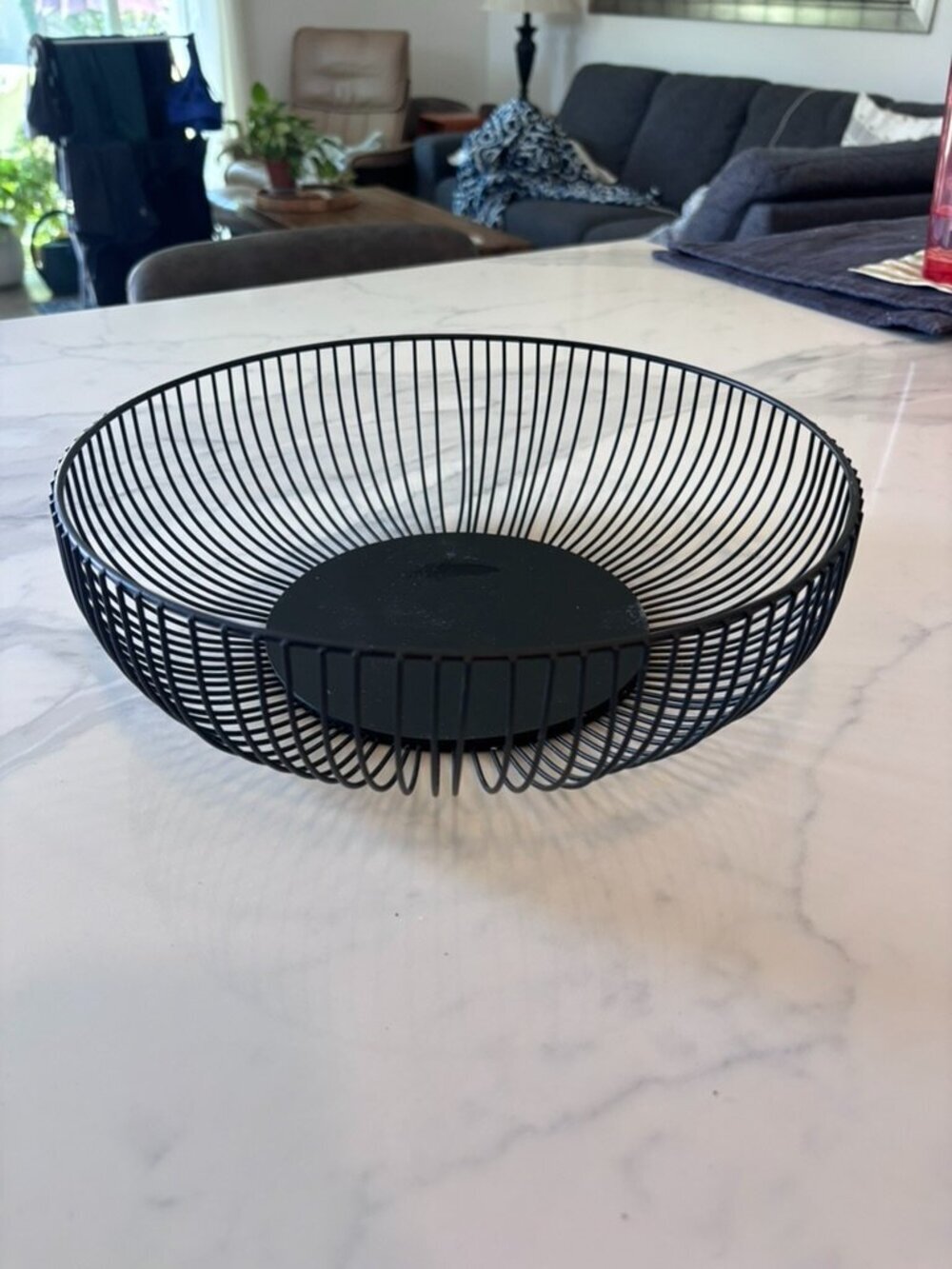 Black Metal Wire Fruit Bowl